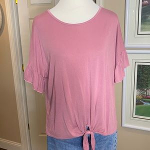Rose Pink Twist Tie Top Caution to The Wind Large / XLarge